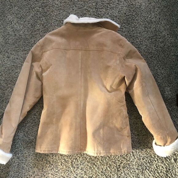 🔥🔥Adler collection Beautiful vintage lambskin tan leather jacket super warm - Picture 3 of 10
